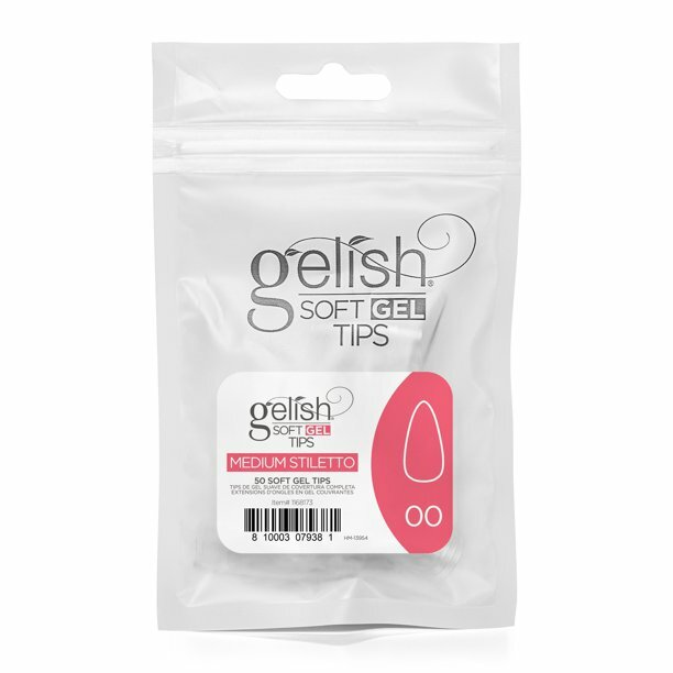 Harmony Gelish Soft Gel Tips Medium Stiletto 50ct Refill *Choose one Size*
