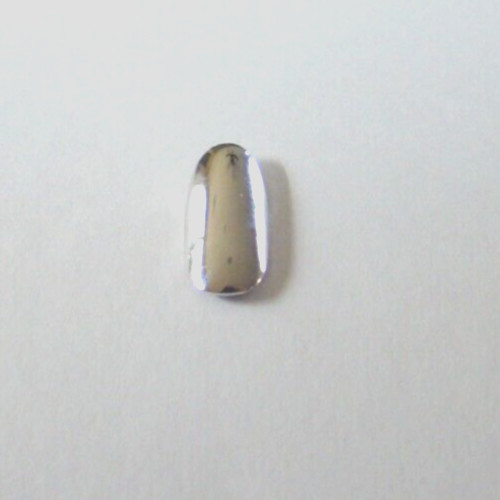 $8 TIMELESS LOOKING RHODIUM PLATED (WHITE GOLD) PLAIN MEDIUM REUSABLE FINGERNAIL