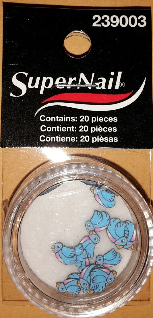 Supernail Bluebird blue birds love bird 20 count Nail art 239003