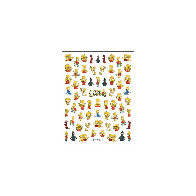 5D Animation Nail Decal, Cartoon Nail Decals, Embossed Nail Stickers (253)