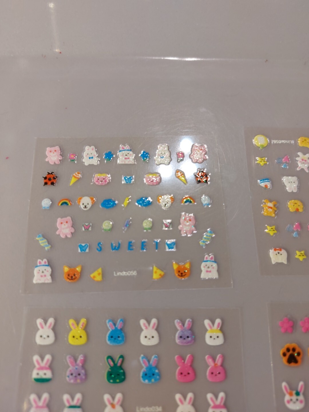 6 X Small Sheets Of Cute Nail Art Stickers (Dn220) New