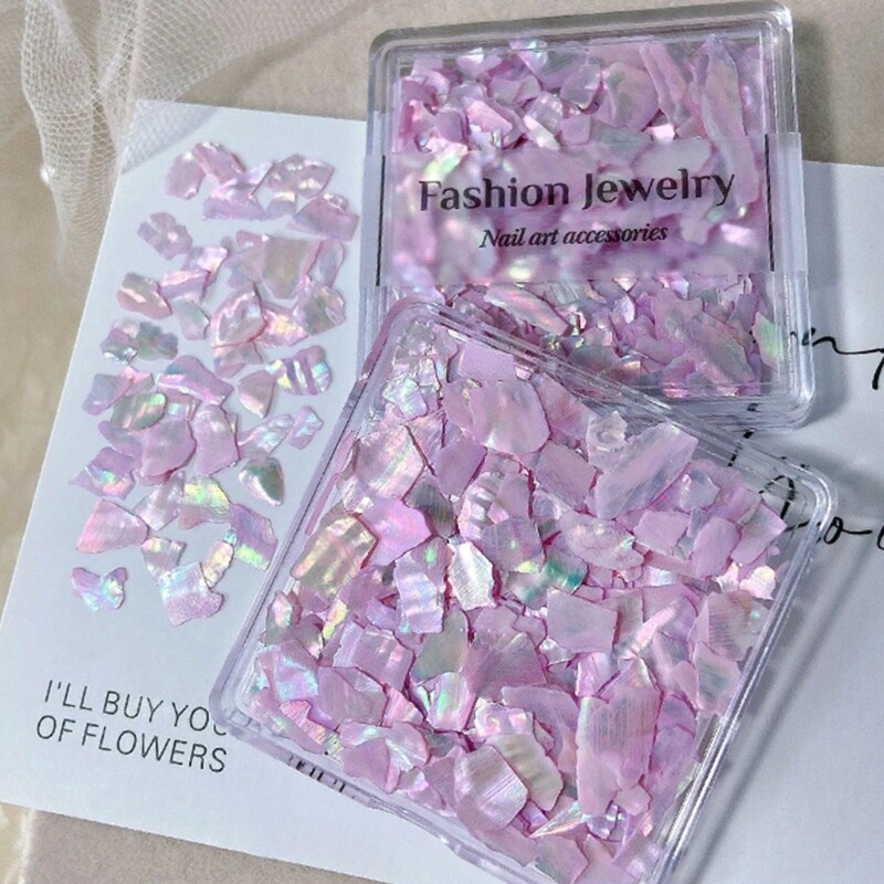 Nail Art Shell Flakes Abalone Nail Charms 3D Irregular Slices Shell Nail Art
