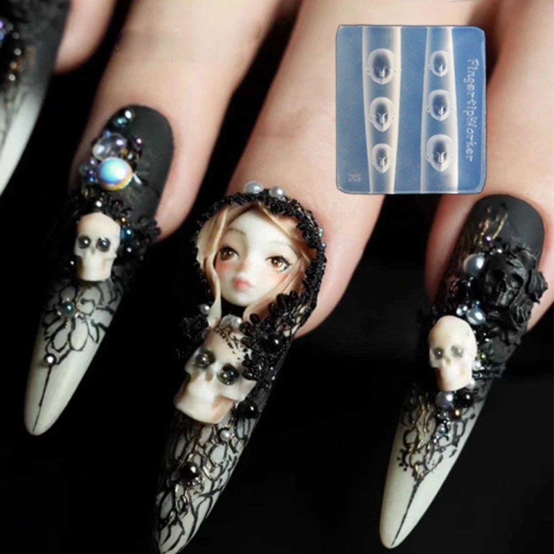 Flexible Nail Stamping Mold Doll Face Manicure Mould for Nail Art Enthusiasts