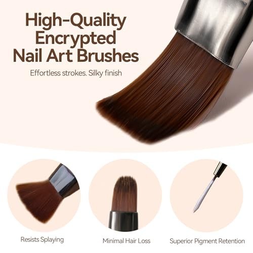 Nail Art Brush Set 18 Piece Acrylic Gel Liner Dotting Tools French Tip Sculpting
