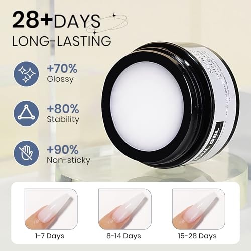 Solid Sculpture Builder Gel, 3D Nail Gel Non-Stick Hand Nail Milky White