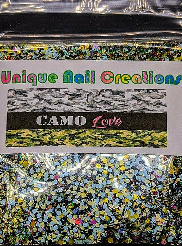 Limited Edition Glitter Mix~I LOVE CAMO~Nail Art/Body Glitter/festival/Slime