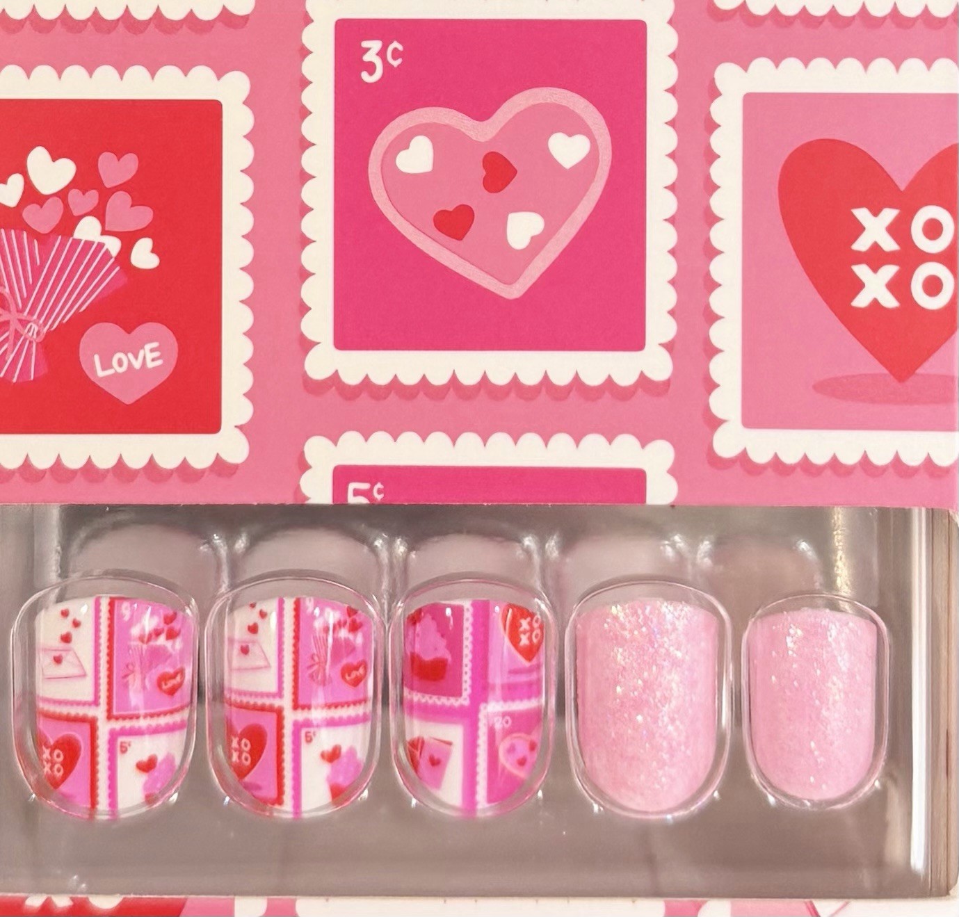 Red Aspen Valentine’s Day Short Square Shiny Glitter Love Letters from Layla💌