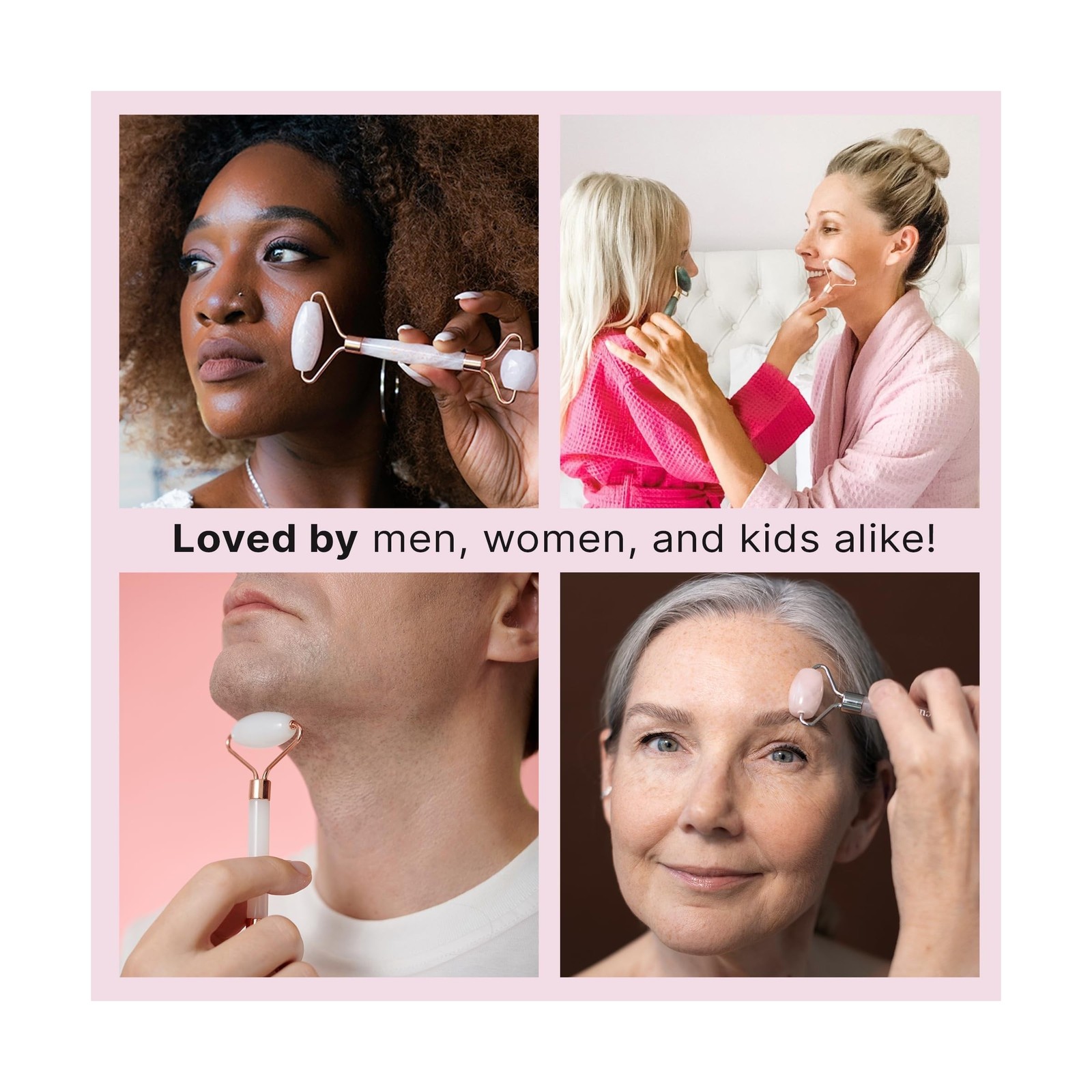 Rose Quartz Face Roller – Relaxation Gifts for Women, Skin Care Too… Fast Ship