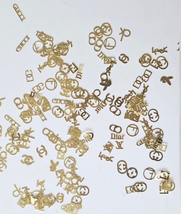 NWT NAIL ART DESIGN GOLD METAL NAIL FINDINGS: ULTIMATE MIX N°3!