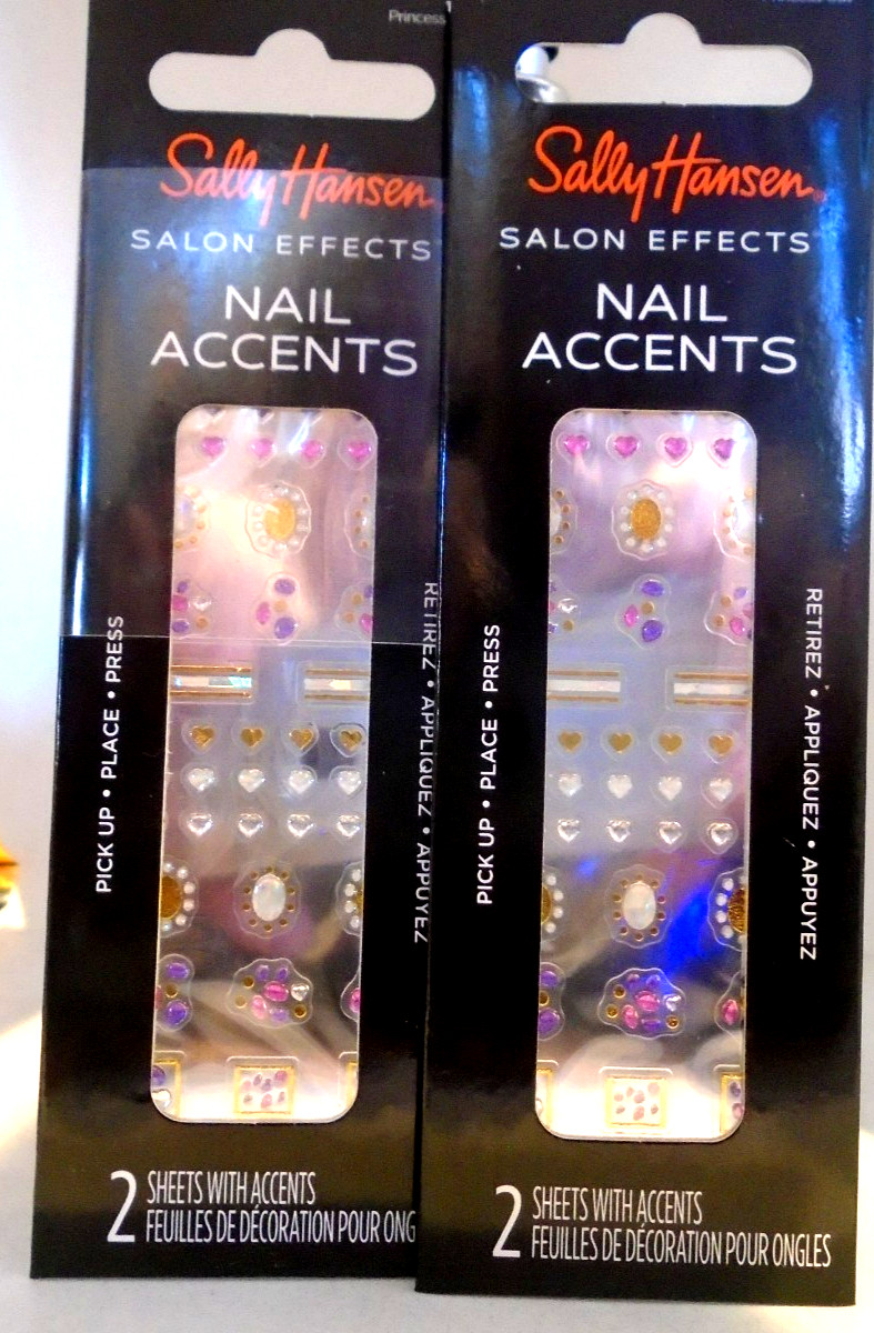 Sally Hansen Salon Effects nail accents stickers 104 Princess Cut 4 Sheets Total