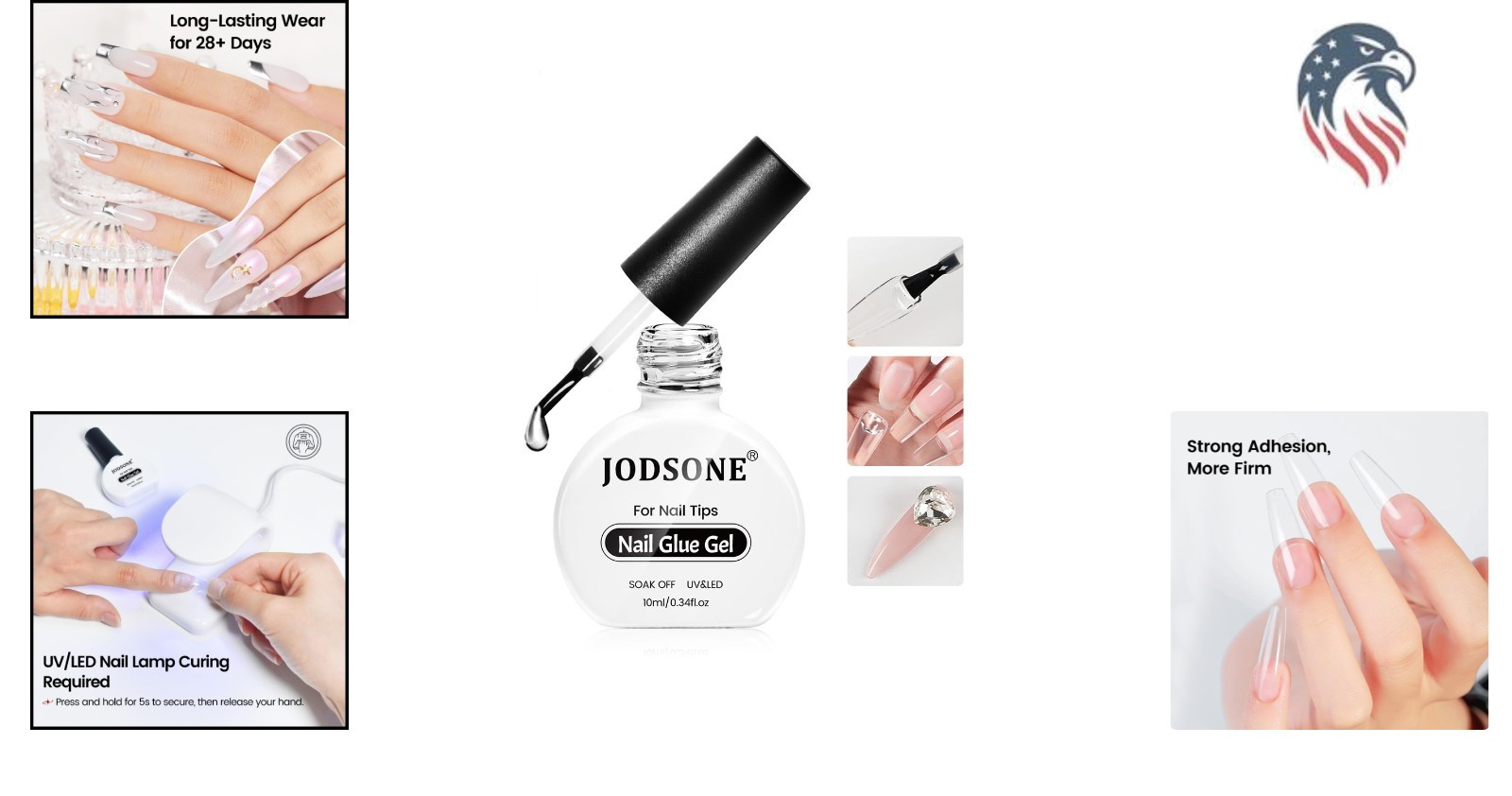 10ml Clear Nail Glue Gel Compatible with Acrylic Long Lasting Extension