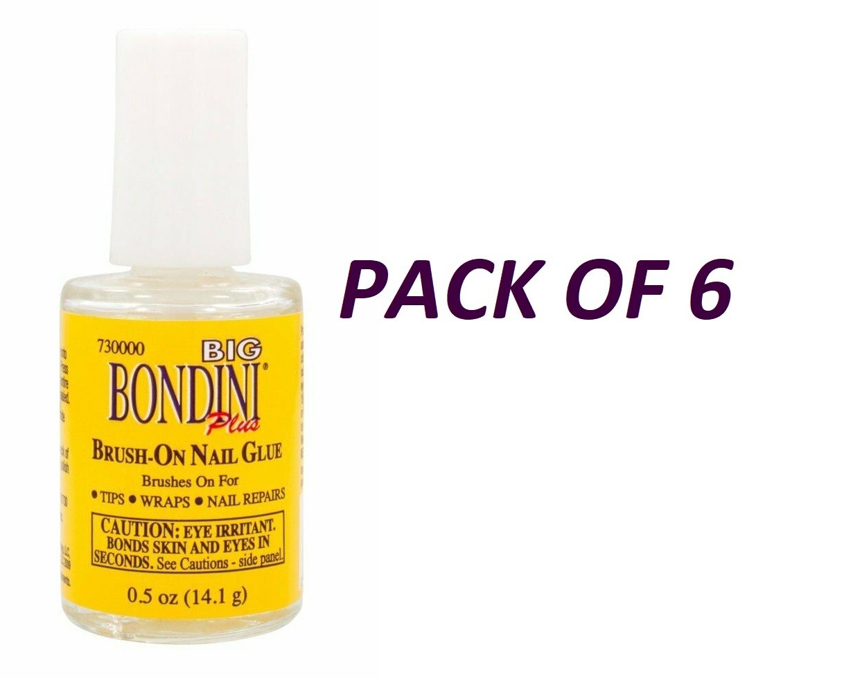 Spilo Big Bondini Plus Brush-On Glue, 0.5 oz – Pack of 6