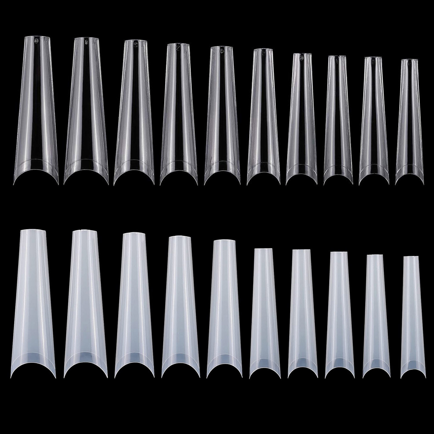 500Pcs False Nail Tip C Curve Half Cover Extra Long Fake Finger French Nails DIY
