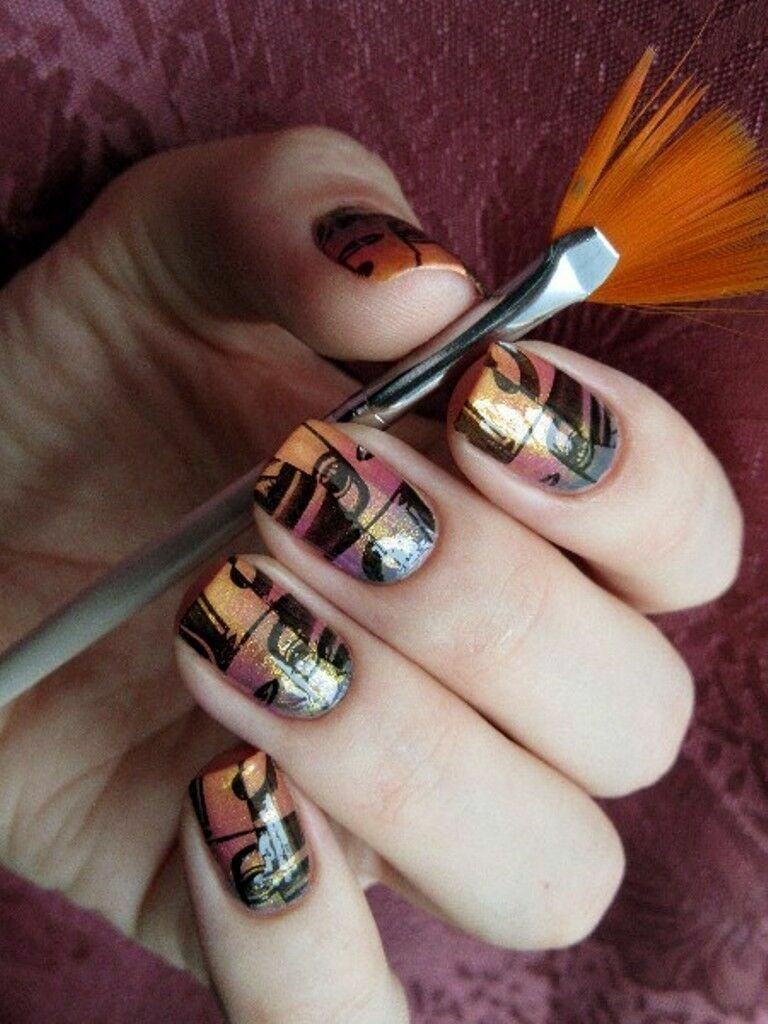 Nail Art Stamping Image Plate Exoticism Theme DIY Template Manicure BPX-L011