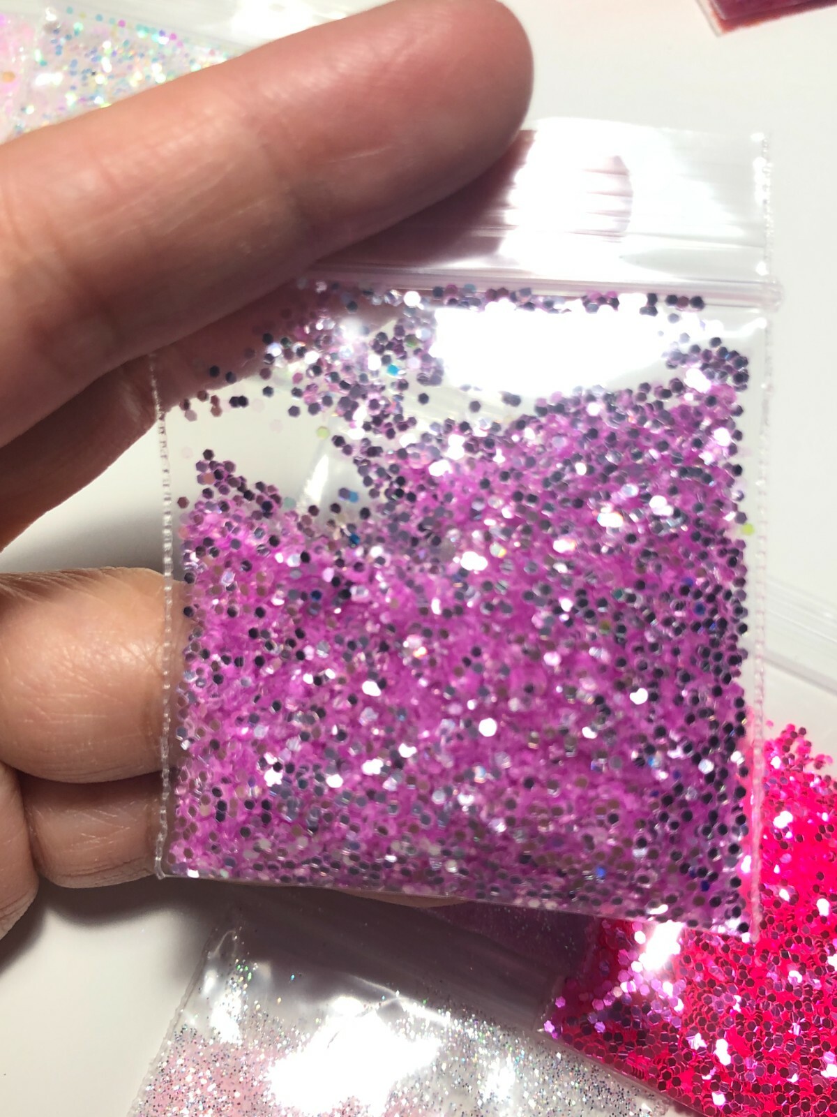 Limited Edition Pink Glitter Mix ” Love Bunny” Acrylic Gel Nail Art US seller