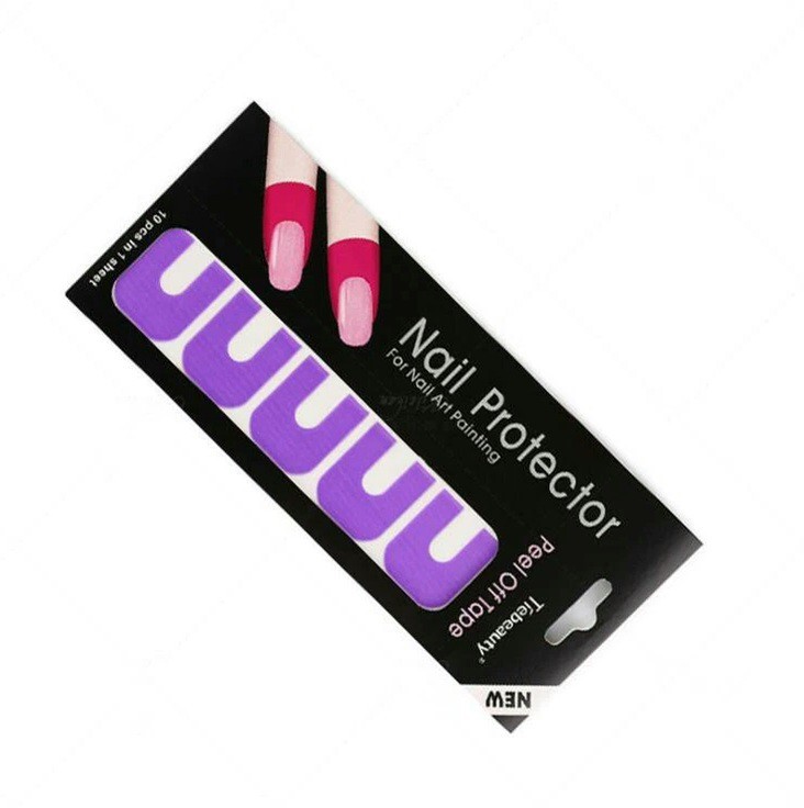 4 PACKS of 10 Nail Peel Off Sticker For Polish Skin Guard U-Shaped