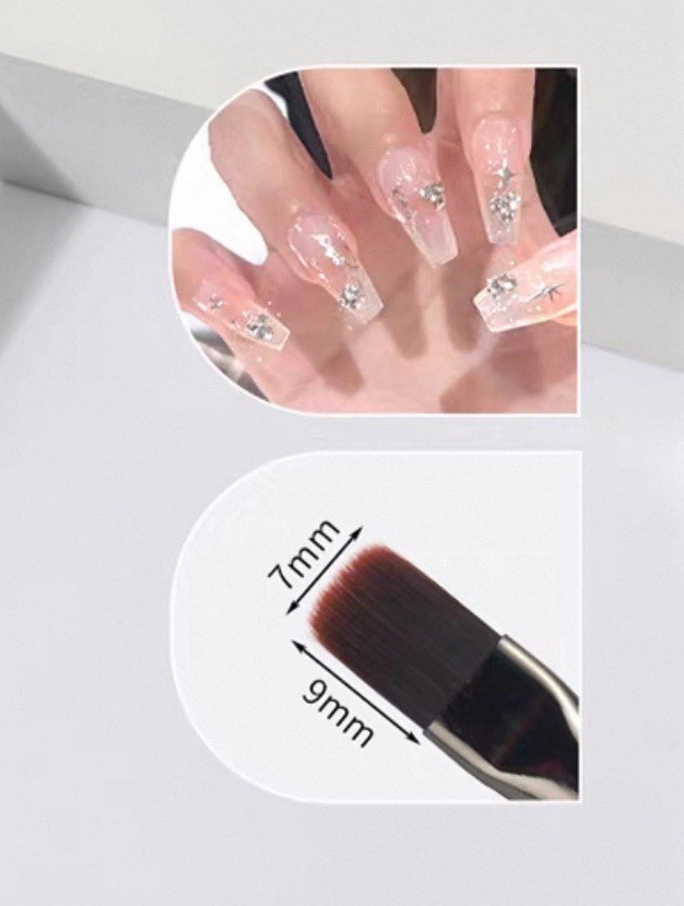 Gel Nail Brush (FLAT) Nail Art Design Brush for UV Builder Gel Japanese Style