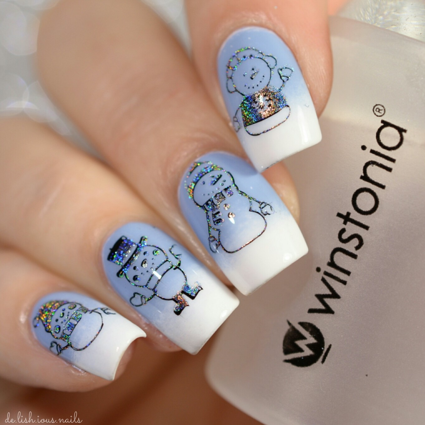 Winstonia Nail Art Stamping Image Plate Christmas WINTER WONDERLAND Holiday Fun