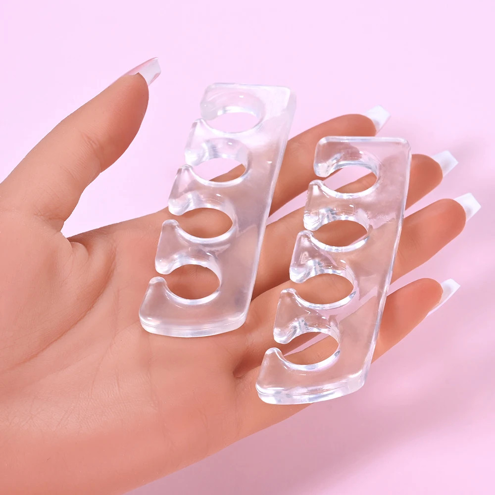 2Pcs Soft Silicone Finger Toe Separators for Nail Polish – 5 Colors