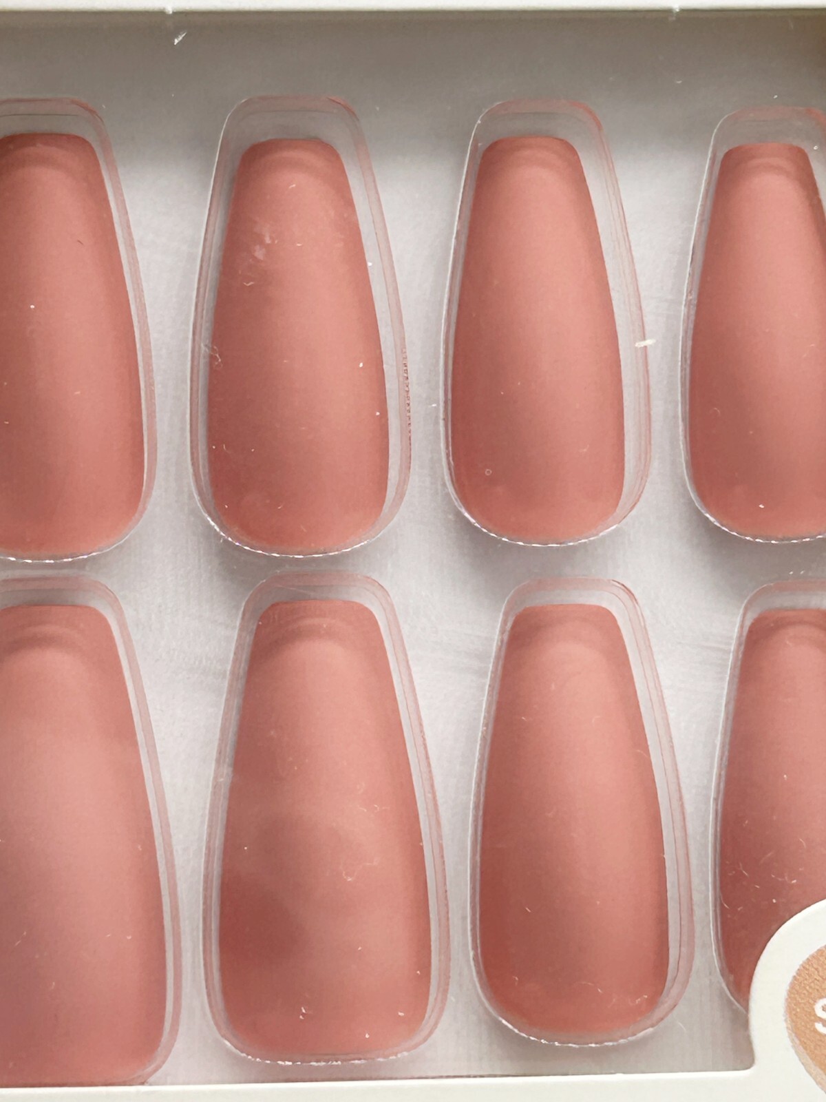 Kiss Long-Length Glue-On Nails, Matte Rose Pink, Smooth Gel Finish, 85668 FS01