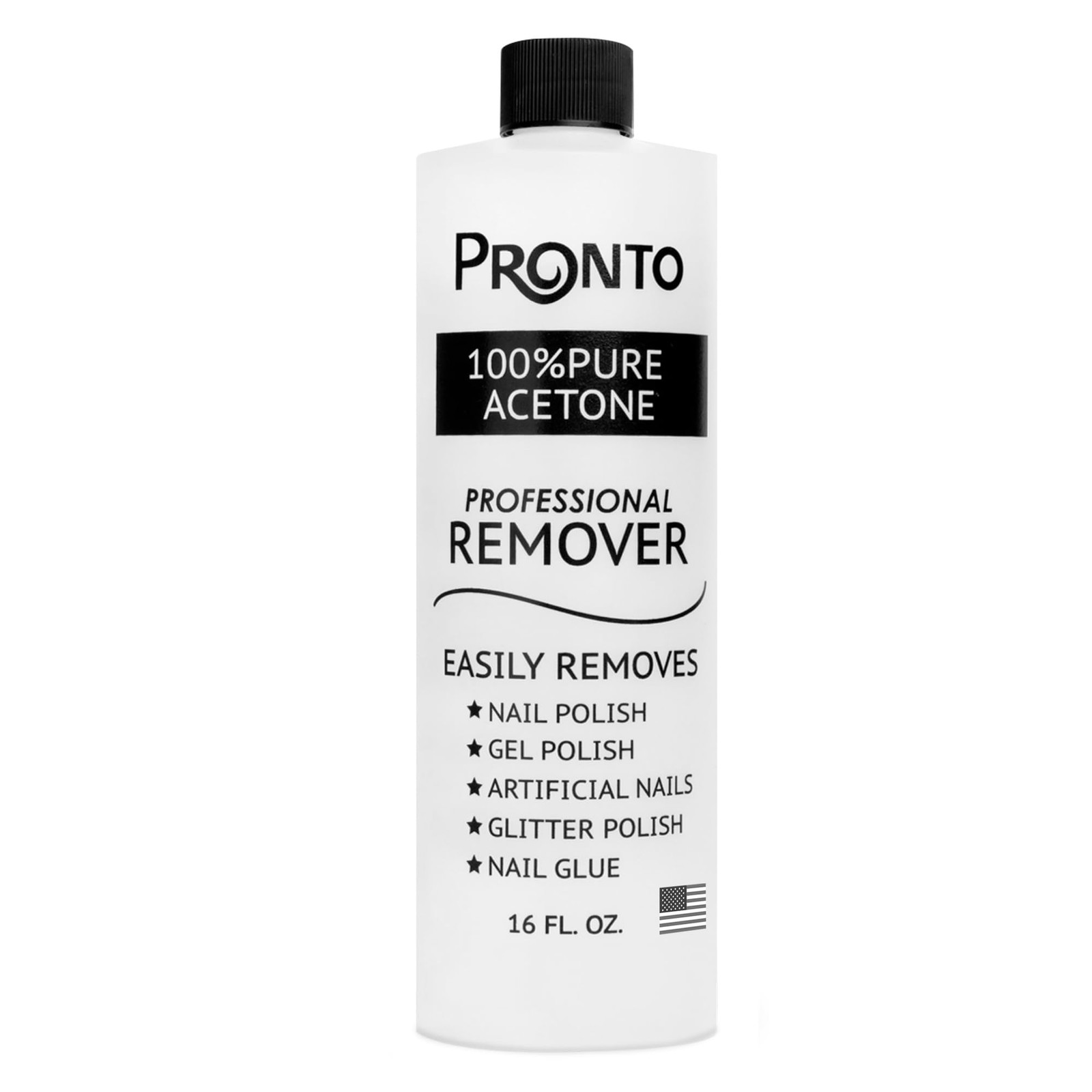 Pronto 100% Acetone Nail Polish Remover – Gel 16 Fl Oz (Pack of 1),