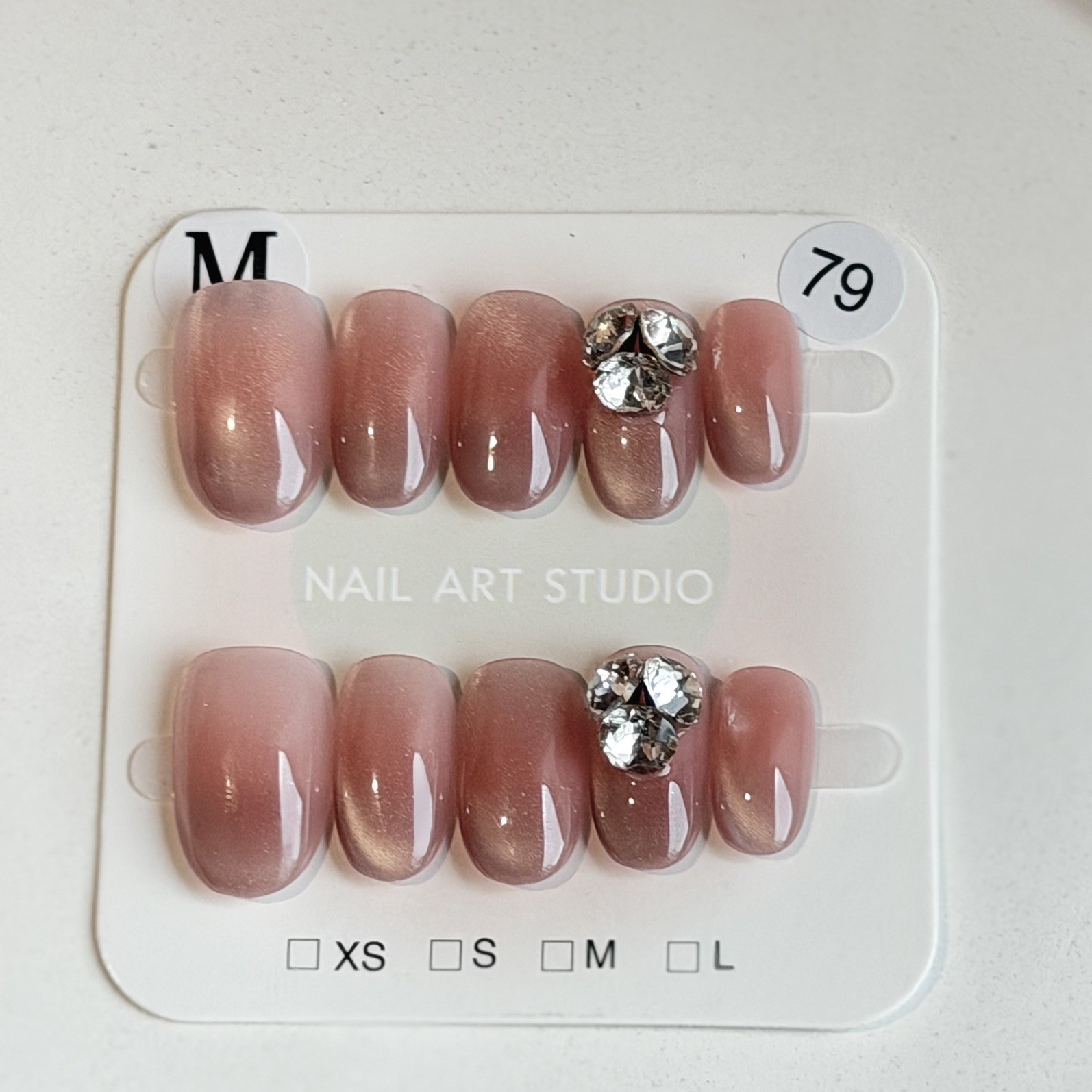 Unique Handmade Press-On Nails Size M | One of a Kind Set, Reusable 82