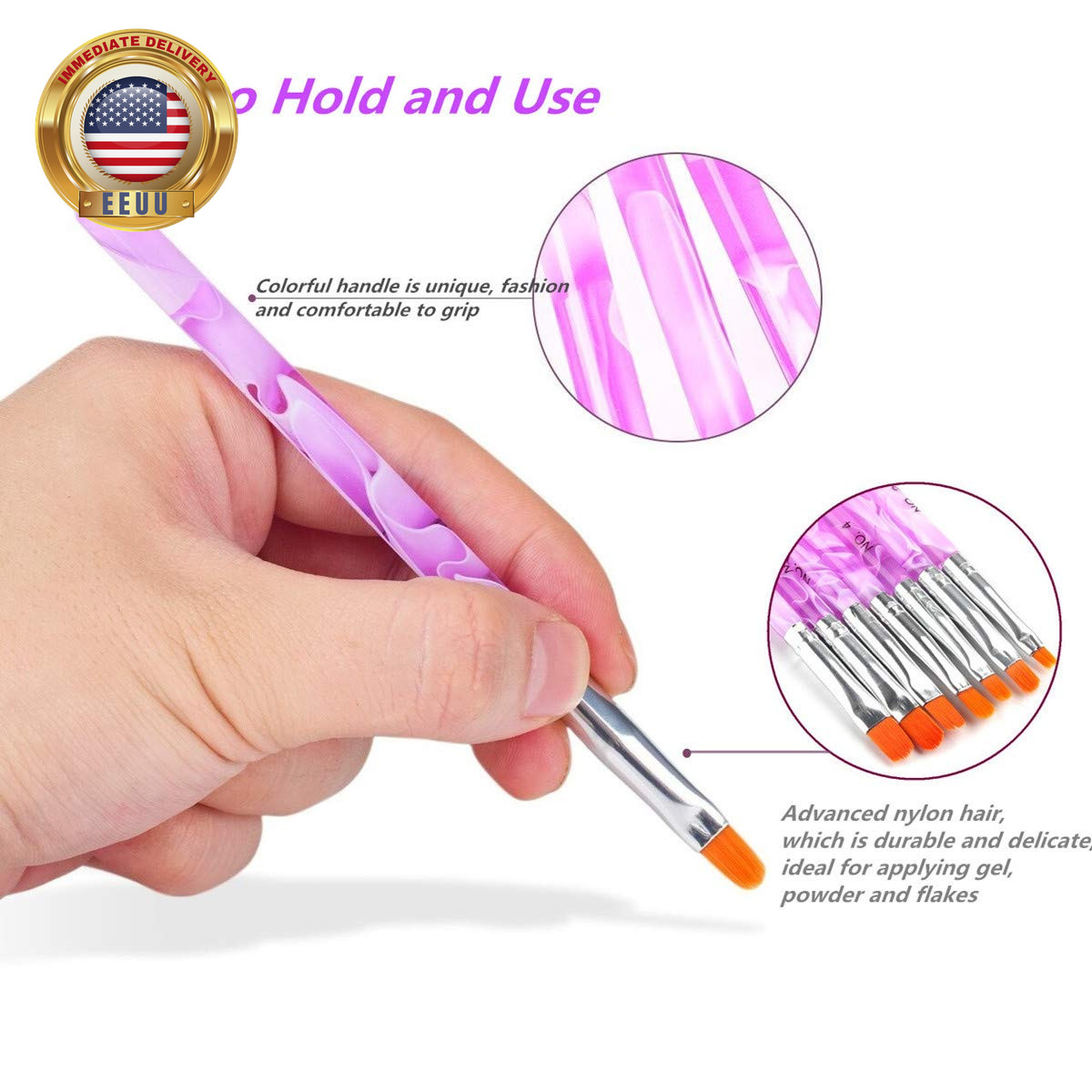12Pcs Nail Dotting Tools Set, 5 Pcs Double-End Nail Dotting Pen and 7 Pcs Nail A
