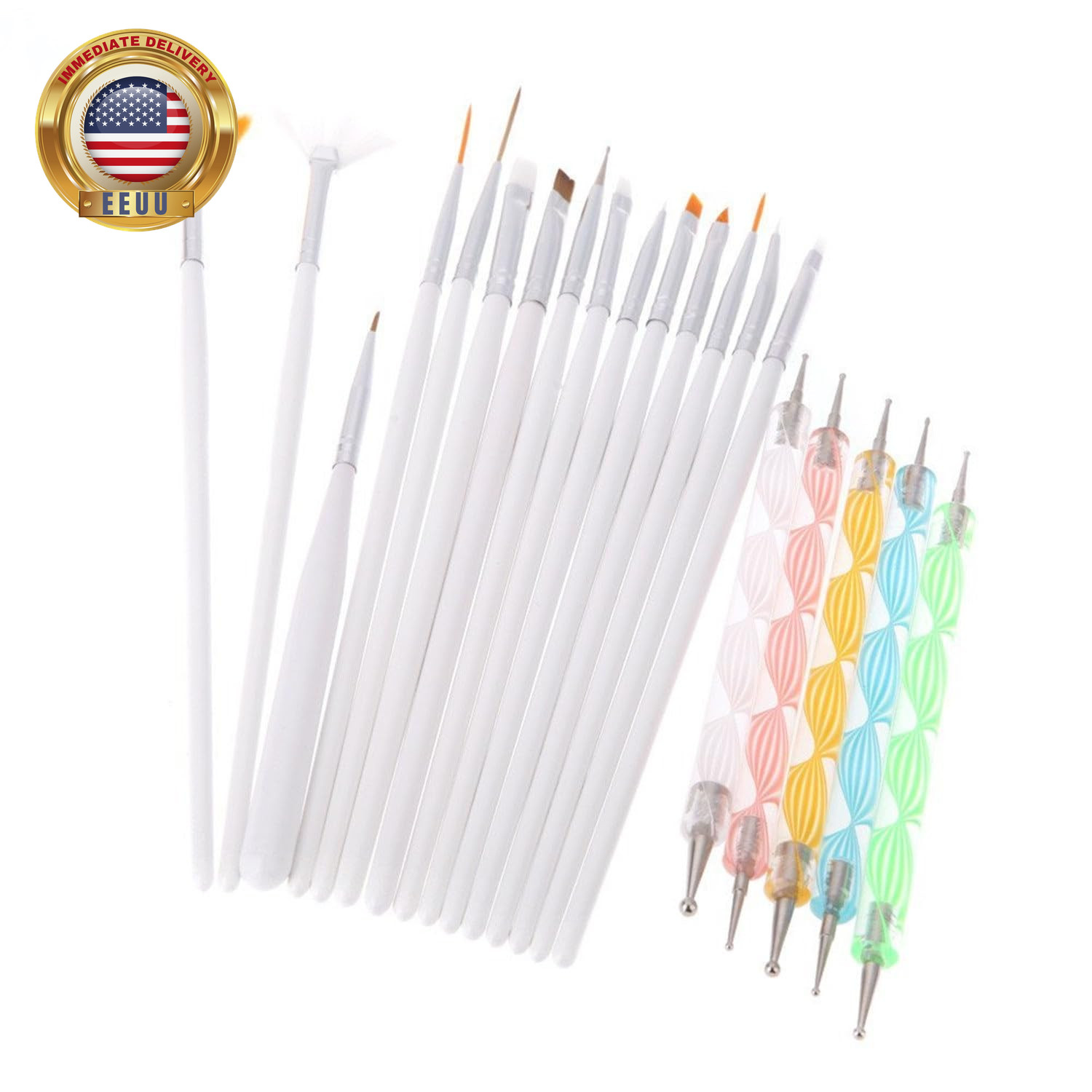 20PCS Nail Art Design Dotting Painting Drawing Polish Brush Pen Tools ⭐️⭐️⭐️⭐️⭐️