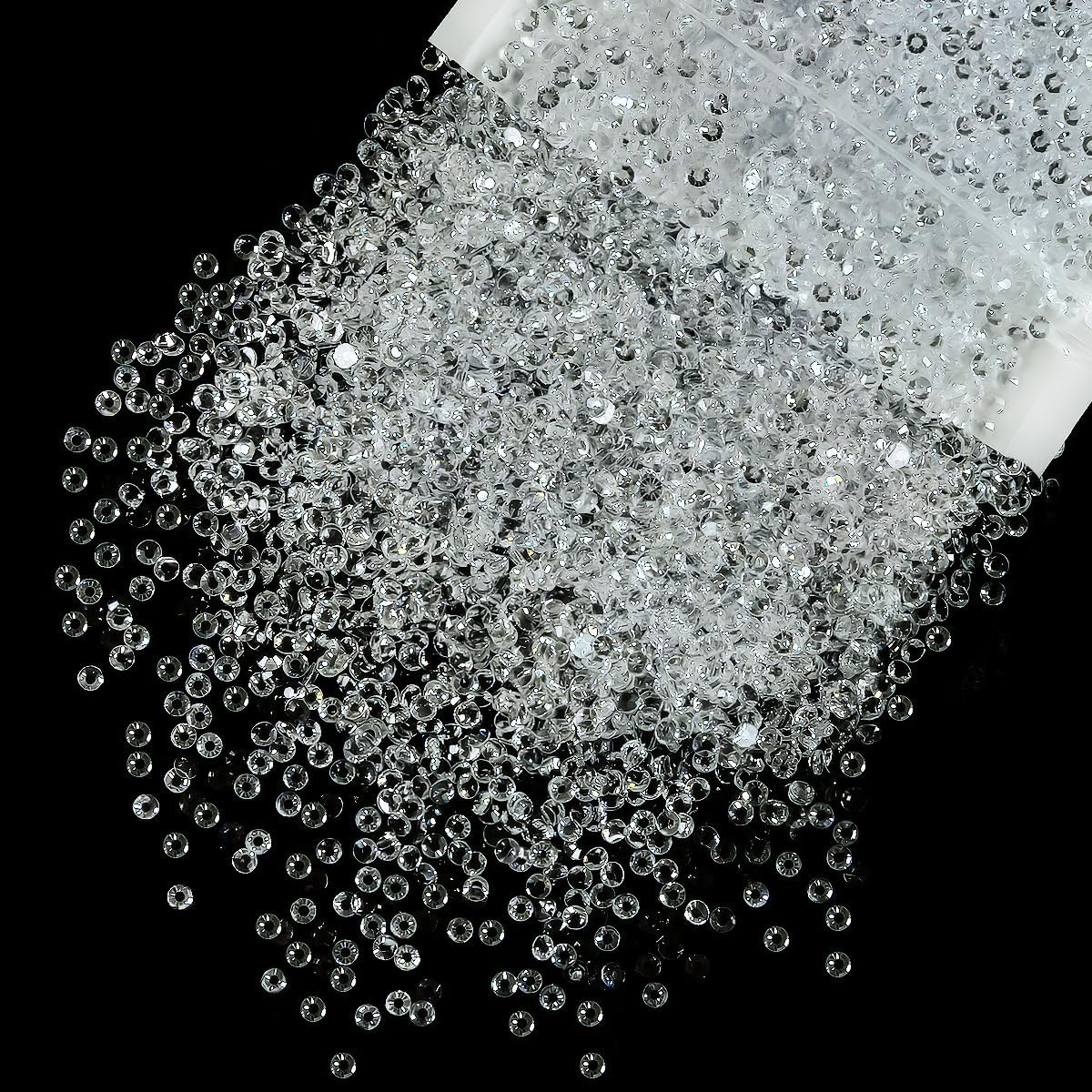3000PCS 4Mm Transparent Resin Rhinestones for Crafting Flatback Jelly Stones Bul