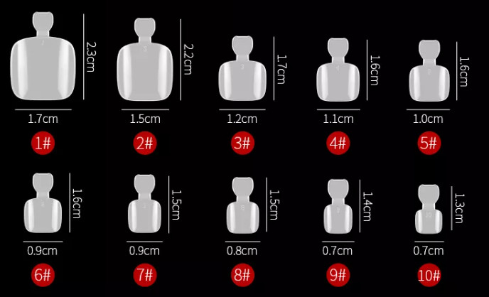 500pcs Toenails Full Cover Square False Fake Nails Tips Nails Manicure – Jargod