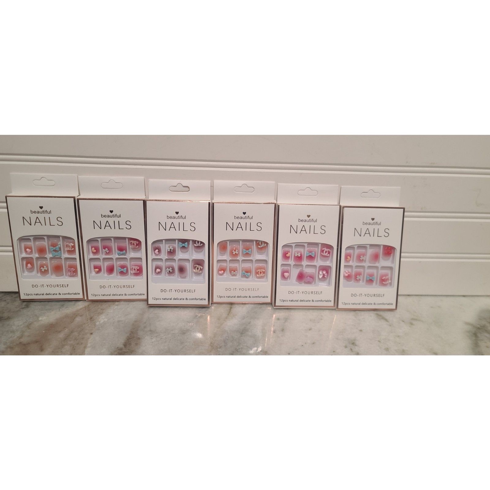 Beautiful Nails Do It Yourself Lot of 6 Different Colors CC NEW
