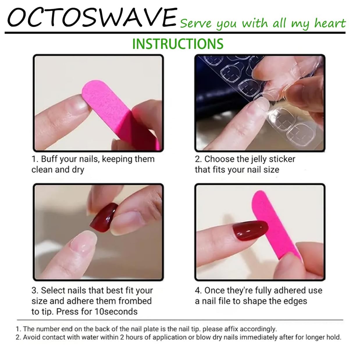 Long Square Press on Nails Sweet Y2K Fake Nail for Women 24Pcs | French Tip F…