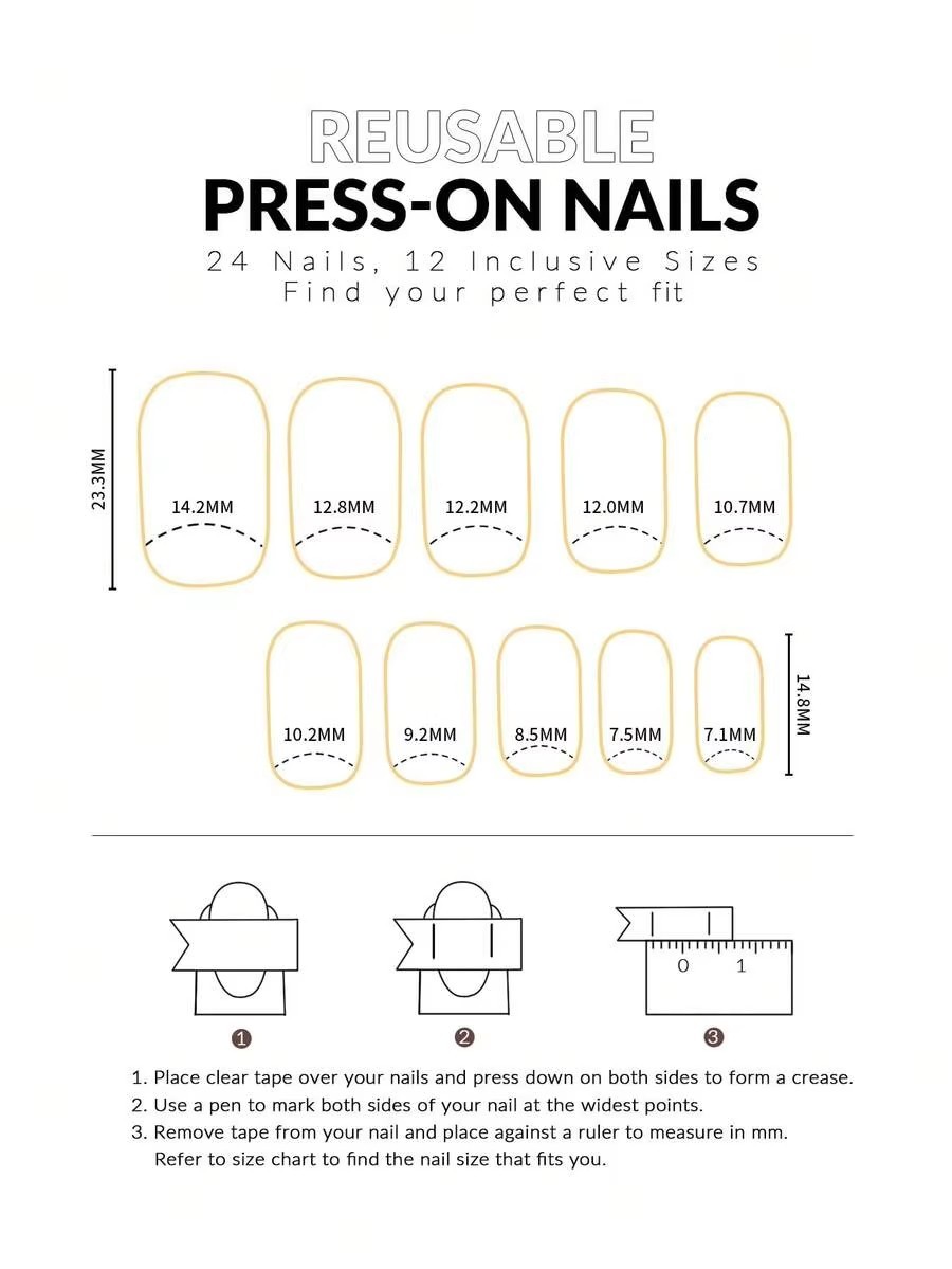 ✨ 24pcs Glossy Pink Ombre Press-On Nails | Medium Coffin Fake Nails 💅