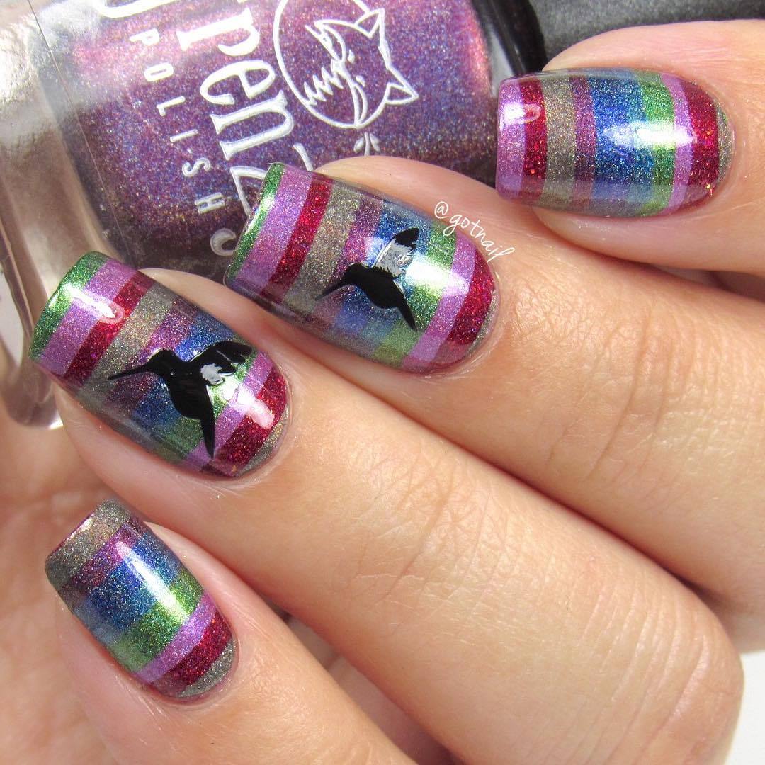 Colibri Stencils for Nails, Nail Stickers, Nail Art, Nail Vinyls