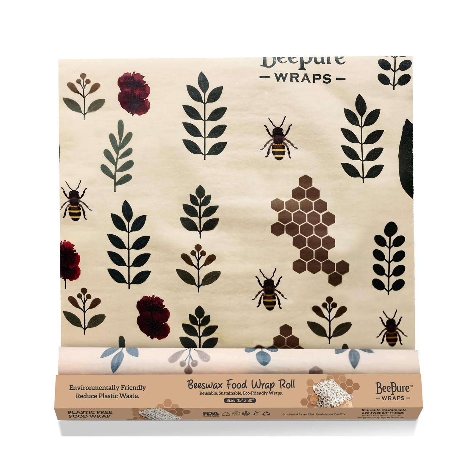 BeePure Reusable Beeswax Food Wrap – Eco-Friendly, Sustainable … FAST USA SHIP
