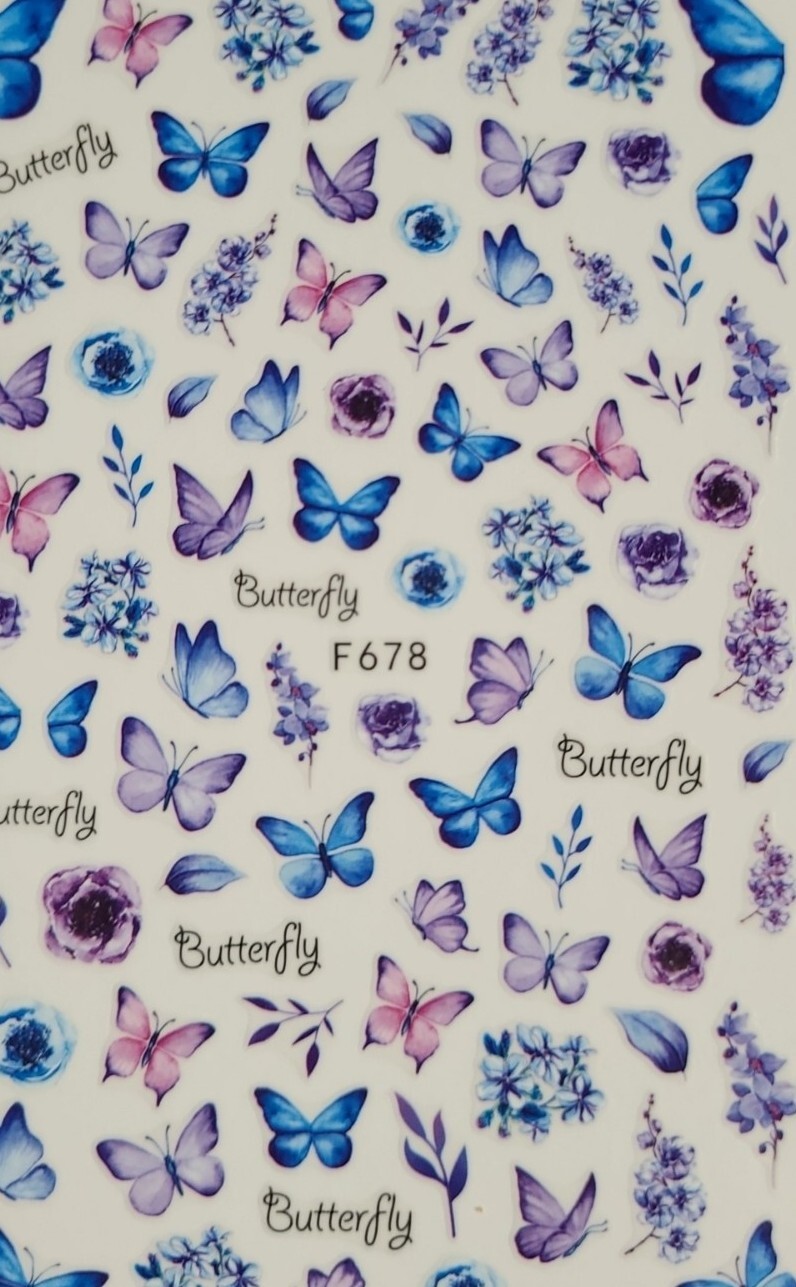 Butterfly nail art stickers