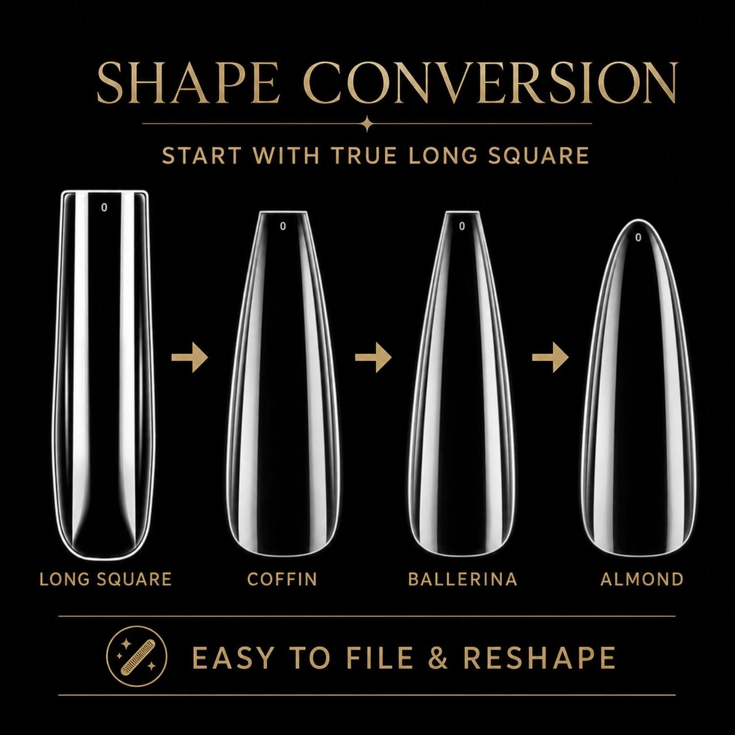 XXXL Long Square Soft Nail Tips 240Pcs, Full Cover Clear Nail Extensions, Pre…