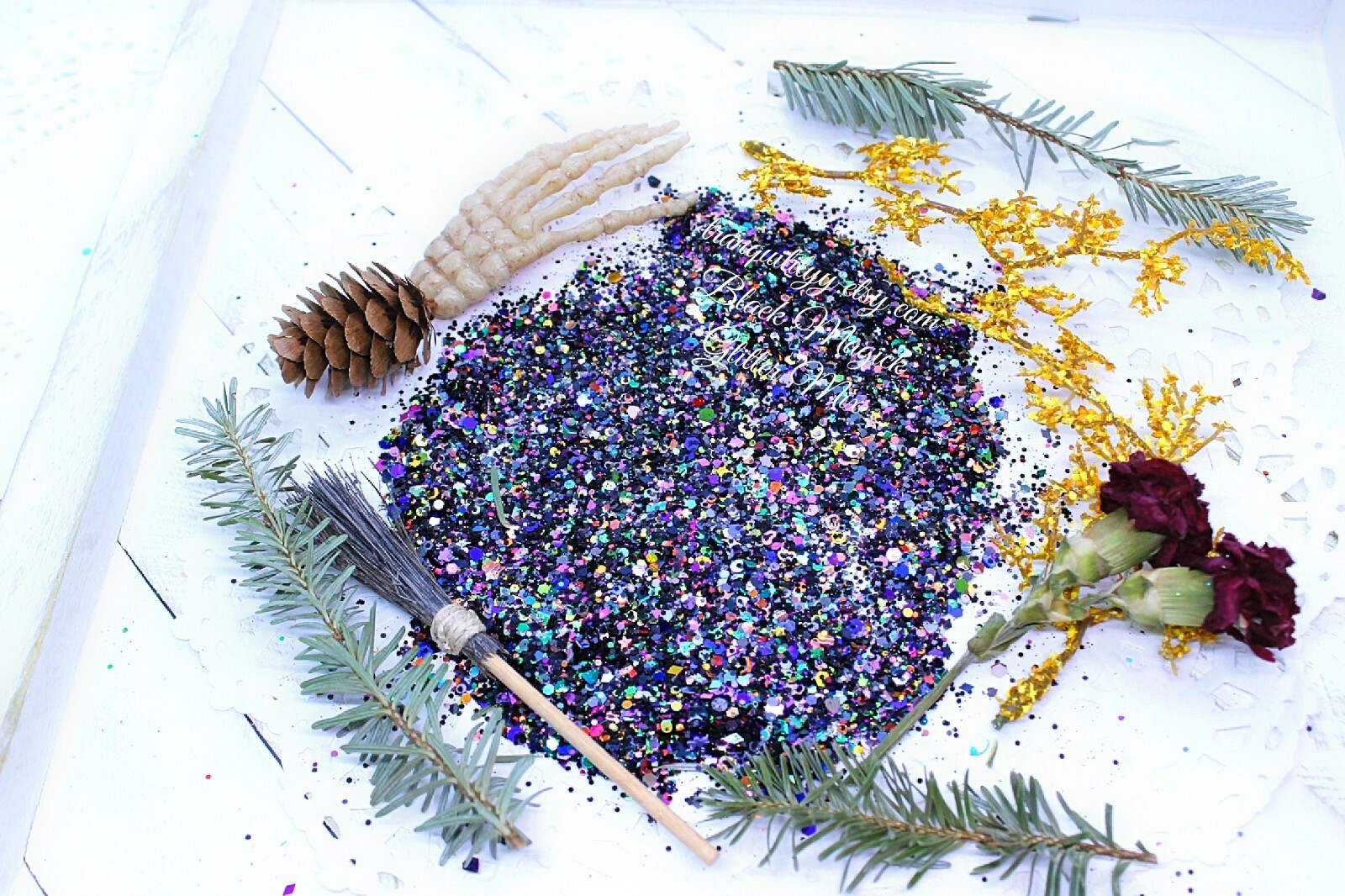 FREE SHIPPING Glitter Mix, Black Magick, Tumblrs, Geode , Resin Art, 2 TEASPOON