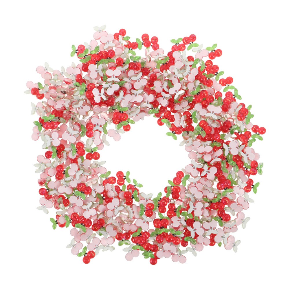 400 Pcs Kawaii Fruit Nail Charms Red Mini Cherry Cherries Nails Decoration