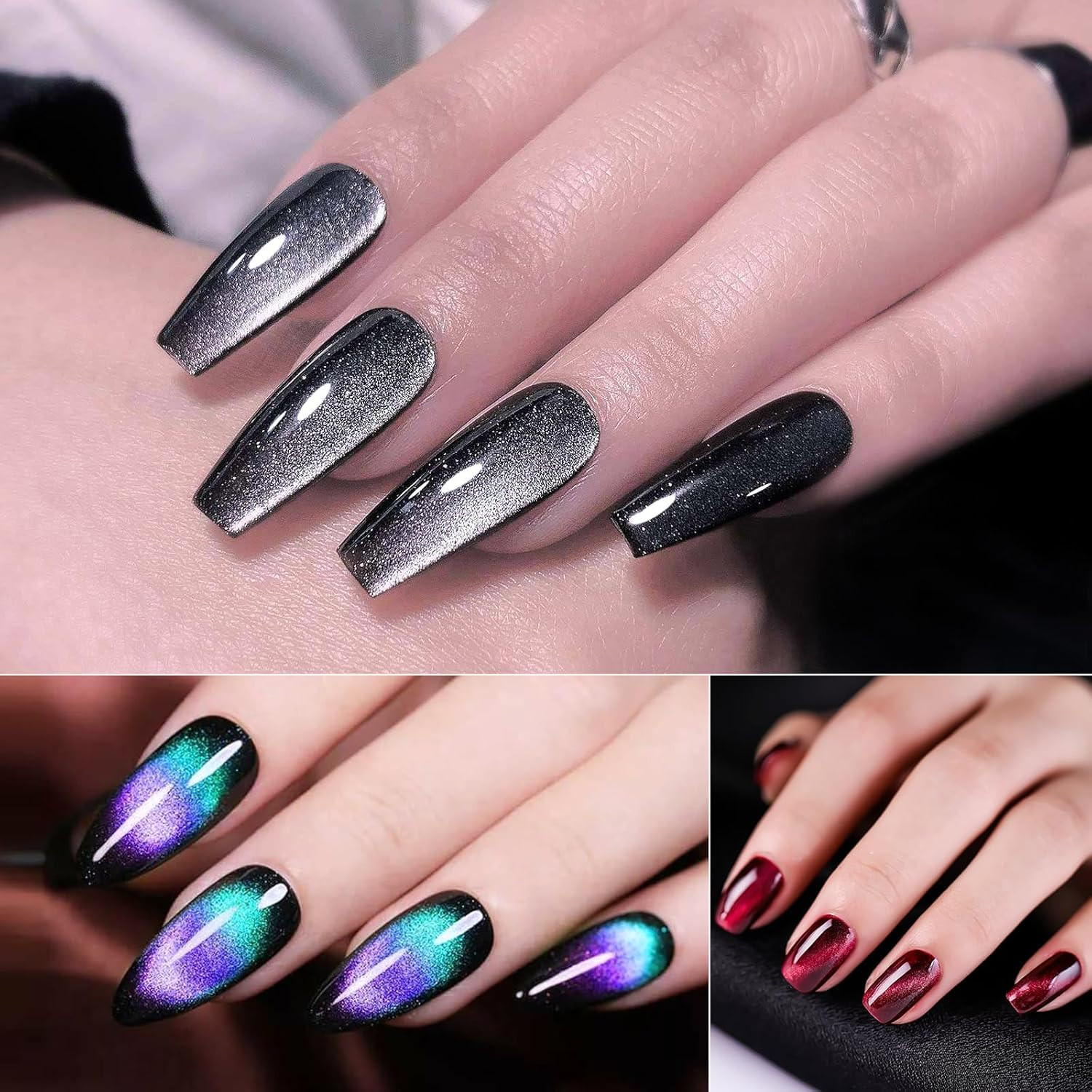 Cat Eye Magnet for Nails, Multifunctional Nail Magnets for Nail Art with Wooden