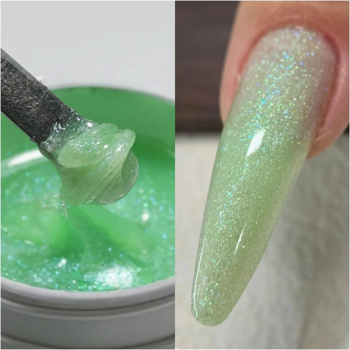 50G Shimmer Pink White Acrylic Gel TPO Free Glitter Shiny Extension Acryl Hard G