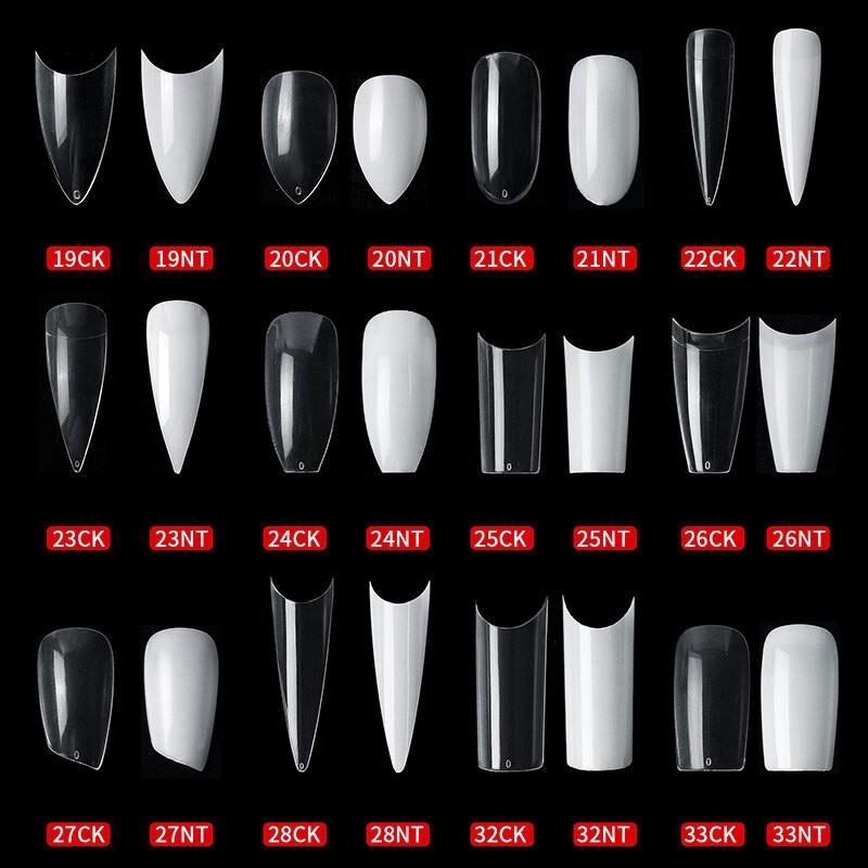 500x False Nail Tips Stiletto Coffin Oval Almond Square Nail Acrylic False Nails