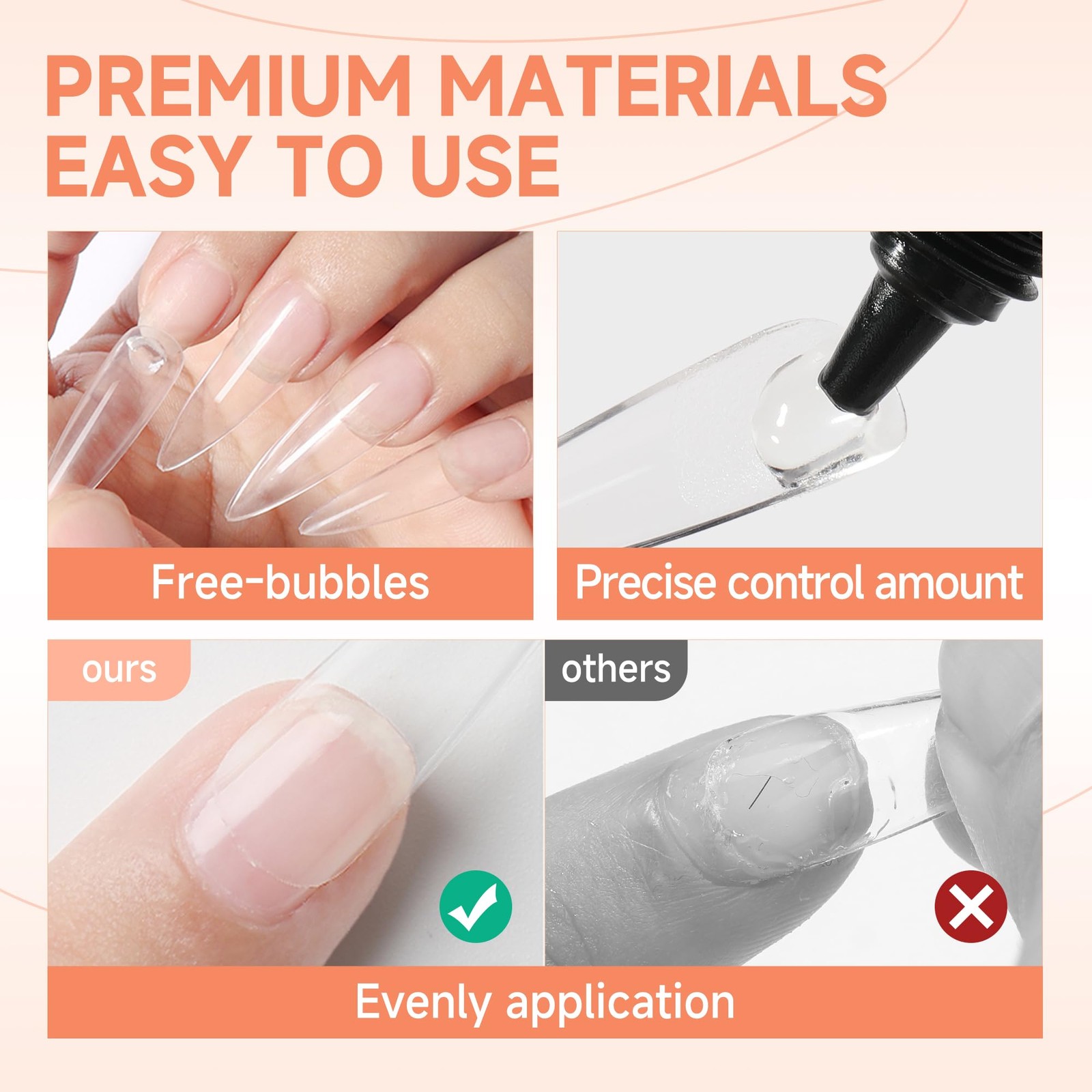 UNA GELLA Gel Nail Glue,30g U V/LED Lamp Required Super Strong Wide, Clear