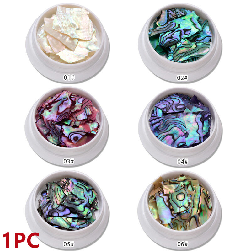 1 Box Shell Paper Abalone Flake Slice Shiny Sequins Fragment DIY Nail Art Decor