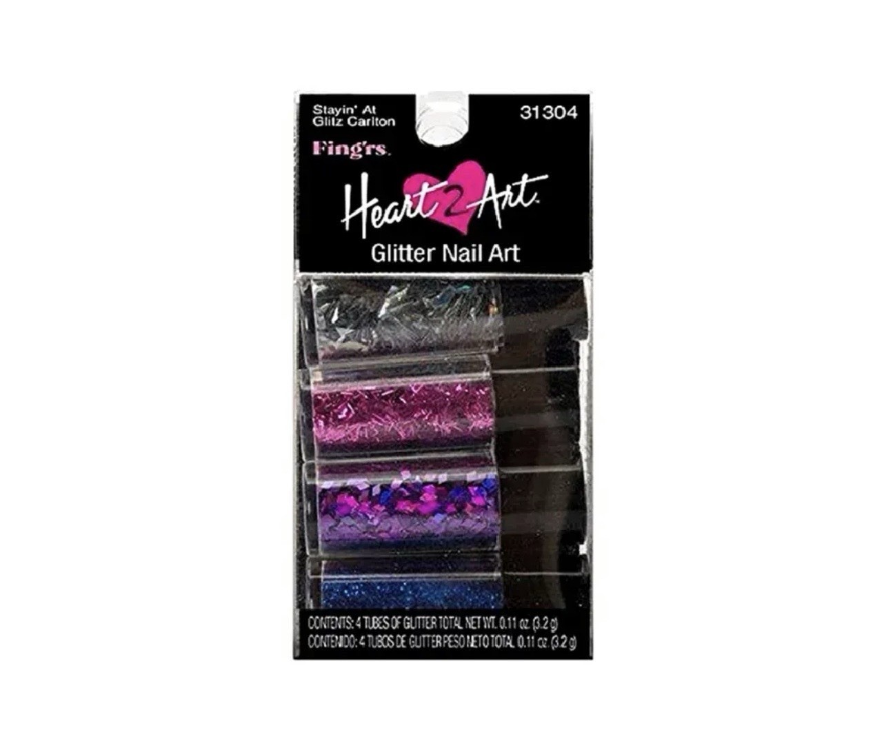 12 PACK Fing’rs Heart 2 Art Glitter Nail Art 31304 Stayin’ at Glitz Carlton NOS
