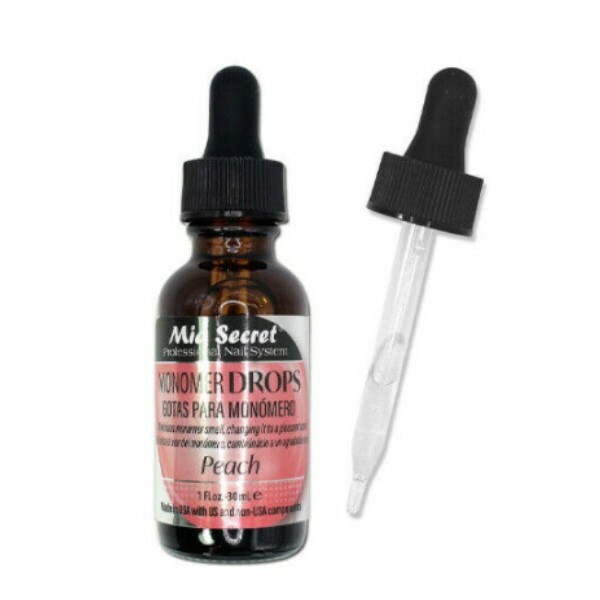 NEW!!! Mia Secret PEACH SCENT Monomer Drop 1 oz + 8 oz Monomer