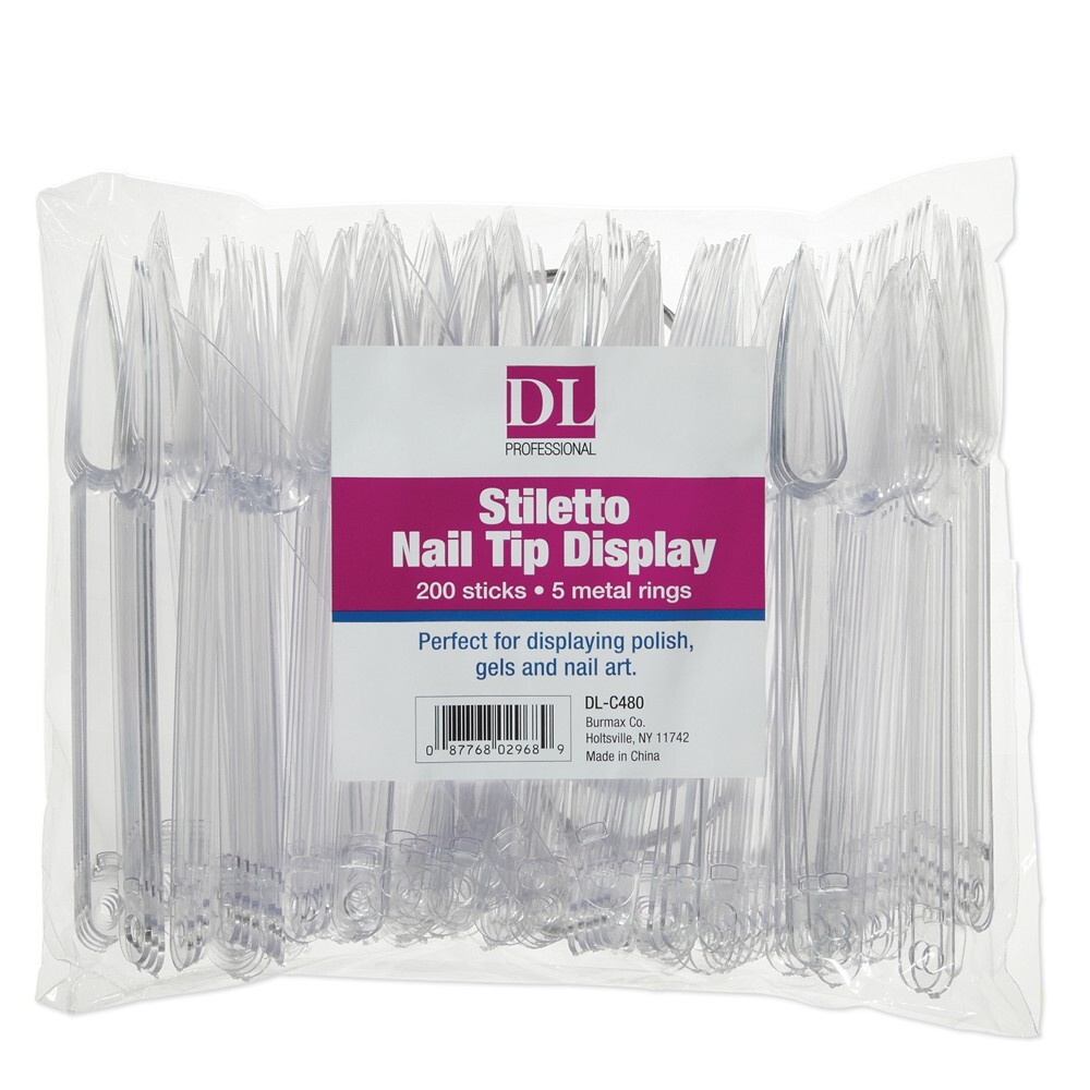 DL Professional Stiletto Nail Tip Display DL-C480 200 Sticks