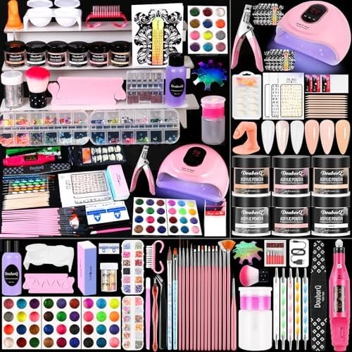 Acrylic Nail Kit With Drill And U V Light Full Nail Kit Set Professional Nail St