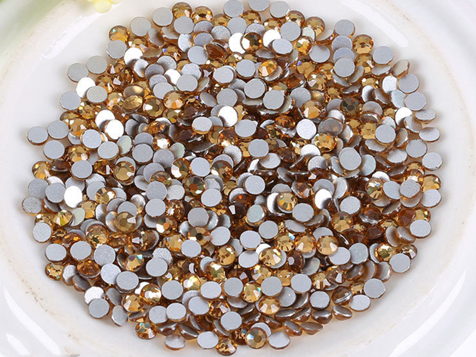 1440 Pcs Flatback Crystal Glass Rhinestone Gems SS20 Nail Art Tips
