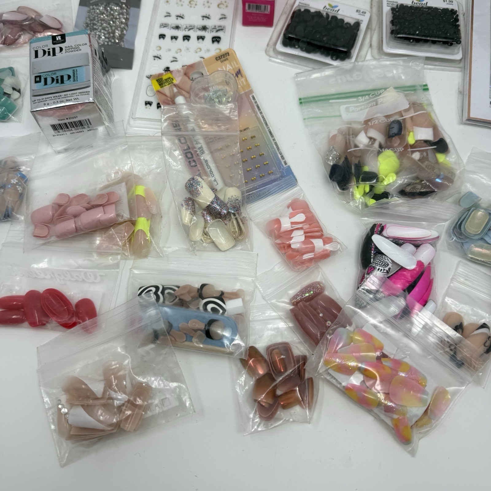 MIXED LOT OF NAIL ART ACCENTS STRIPS STICKERS